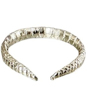 Aki Roc Jewelry Edge Ring -Sterling - Metallic