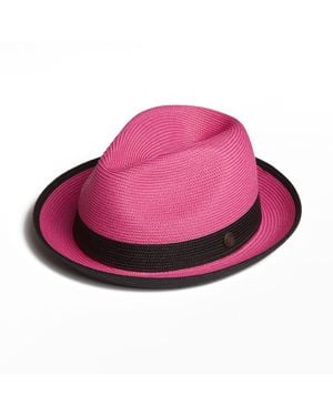 Dasmarca Hats Dasmarca Florence Fuchsia Summer Two Tone Crushable Hat - Red