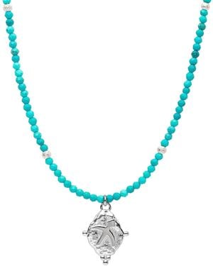 Seven Saints Sagittarius Gemstone Choker Necklace, Rhodium - Metallic