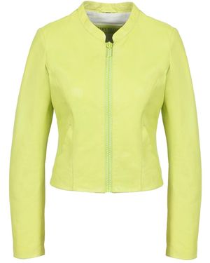Freaky Nation Leather Jacket Sparkling Lemon - Yellow