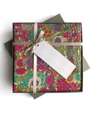 Lime Tree Design Lime Fuchsia Ciara Headscarf Made With Liberty Fabric - Green