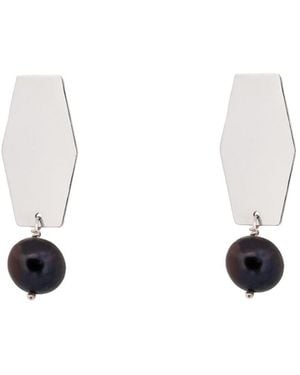 Silver Moon Sterling & Pearl Earrings – Infinity - White