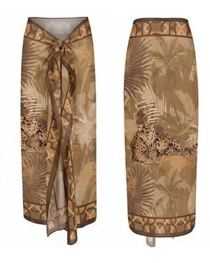 LOVEIST STORE Neutrals Savanna Leo Sarong Pareo - Natural