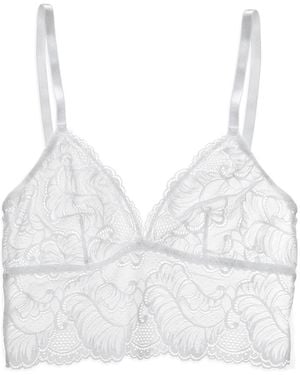 Braelle Intimates Longline Triangle Bralette - White