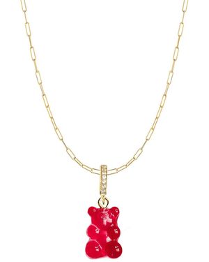 Adriana Pappas Designs Dainty Chain Gummy Necklace - Red