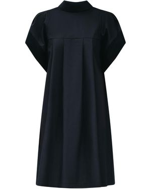 Goreea Monique Pleated Cotton Shirt Dress - Black