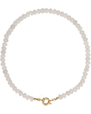 Christina Greene Sweet Stone Beaded Knotted Necklace - Metallic