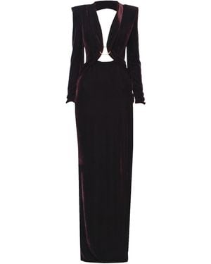 Angelika Jozefczyk Glam Witch Velvet Gown With Hoops - Black