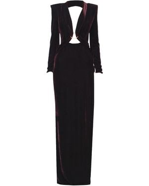 Angelika Jozefczyk Glam Witch Velvet Gown With Hoops - Black
