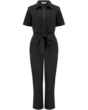 Sugarhill Billy Boilersuit, Tiger Floral Back - Black