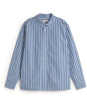 Thinking Mu Jimbo Striped Shirt - Blue