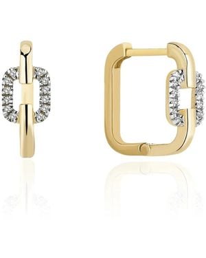 Reis Jewellery Mini Square Dia Earrings - Metallic