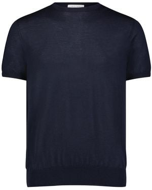 George Patrick Midnight Crewneck Cashmere Jumper - Blue