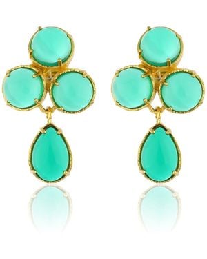 Maison Soula Aqua Earrings - Green