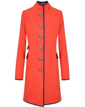 Beatrice von Tresckow Linen Cavalier Coat - Red