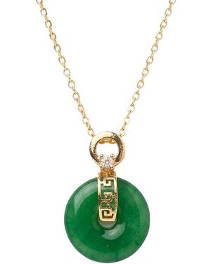 seree Donut Jade Pendant Necklace - Green