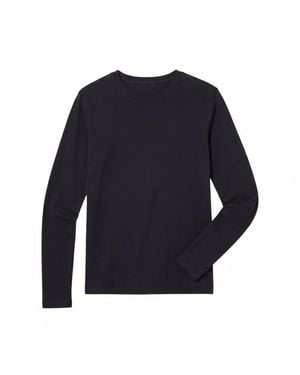 Brodie Cashmere Long Sleeve Crew Neck - Blue