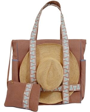 Sidney Byron Suncatcher Daytripper Tote & Pouch - Brown