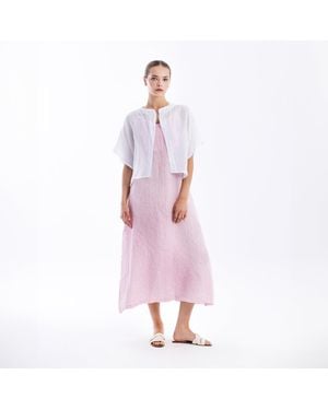 Haris Cotton Linen Gauze Bolero - Pink