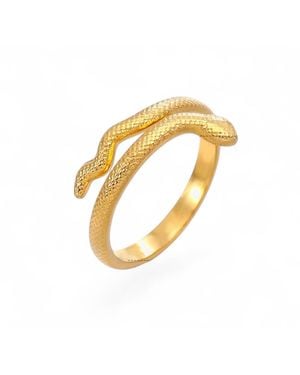 Jagged Halo Jewelry Viper Stacking Ring - Metallic