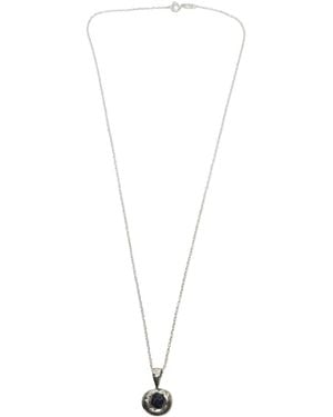 Tg-Jewellery by Tamara Gervasio Recycled Molten & Sapphire Necklace – One Of A Kind – Sterling - Metallic