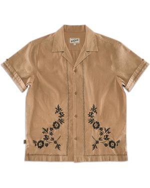 &SONS Trading Co Neutrals Luca Embroidered Shirt Tan - Natural