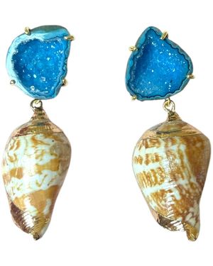 Magpie Rose Neutrals Lagoon Earrings - Blue