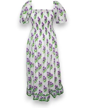 Mary Marshmallow Poppy Dress Long - Blue
