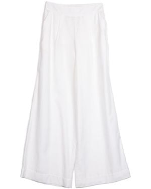 Vænn Mercer Wide Leg Pull On Pant Pearl - White