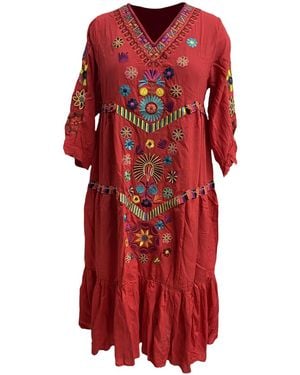 Zasta Studio Summer Thread Edition Cotton Dress Two - Red