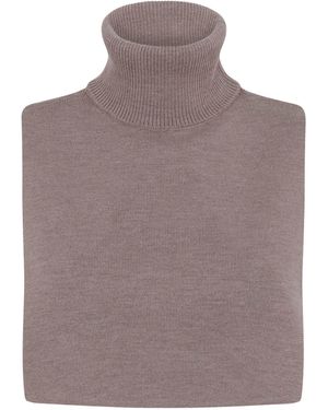 Paul James Knitwear Neutrals Extra Fine Merino Allegra Neck Warmer - Brown