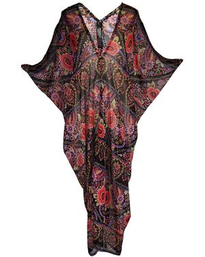 Jennafer Grace Lorraine Paisley Caftan - Red