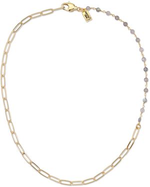 Native Gem Gia Necklace- Labradorite - Metallic