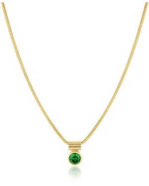 SET & STONES Ellie Birthstone Necklace- May - Metallic