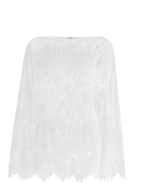 Sasha La Mer Bianca Lace Top, Whisper - White