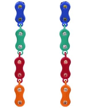 Lavani Jewels Pazu Chain Earrings - Blue
