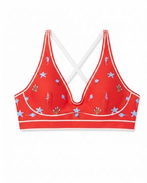 Jessie Zhao New York Tides Sports Bra - Red