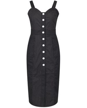 Deer You Queenie Quintessential Sweetheart High Waisted Dress - Black