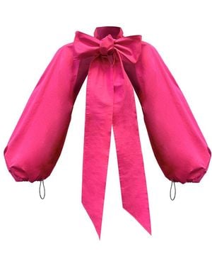 Monosuit Bolero Shrug Sleeves Crop - Pink