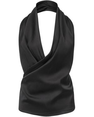 Serotoninn Crinkled Top - Black