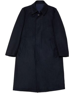 Hegarty London Single Breasted Cashmere Overcoat - Blue