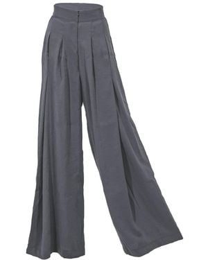 Ceva Cu Dichis High Waist Pants - Gray