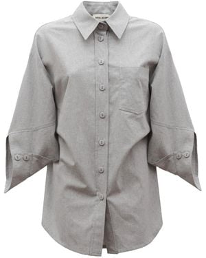 Julia Allert Modern Oversized Cotton Shirt - Grey