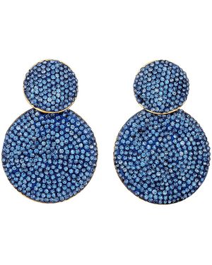 Crystals and Co Baby Double Drop Earrings - Blue