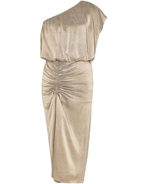 By Felizia Neutrals Rue Co-Ord Set With One Shoulder Top & Midi Skirt - Natural