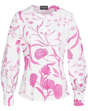 Marianna Déri Blouse With Watercolour Floral Print - Pink