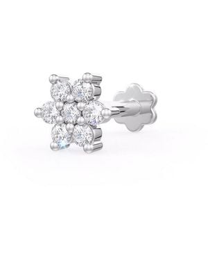 Cervin Blanc Diamond Nose Pin Stud - White