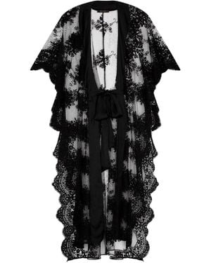 X Intima Cool And Short – Kimono-Style Robe - Black