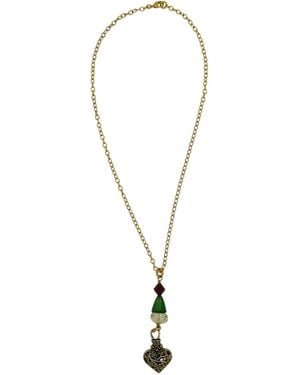 Vickisarge Yuletide Heart Necklace - Metallic