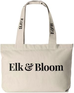 Elk & Bloom Large Chunky Everyday Neutral Tote Bag - Natural